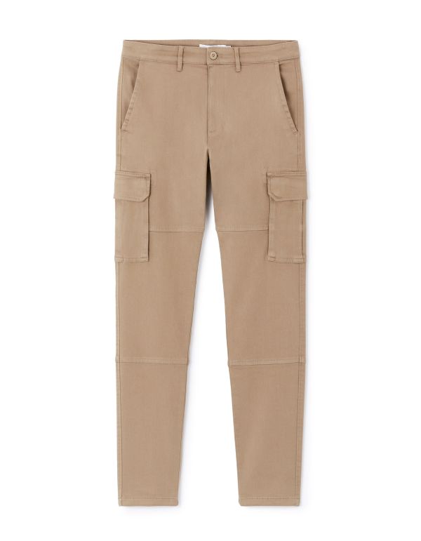 Pantalon cargo straight - beige