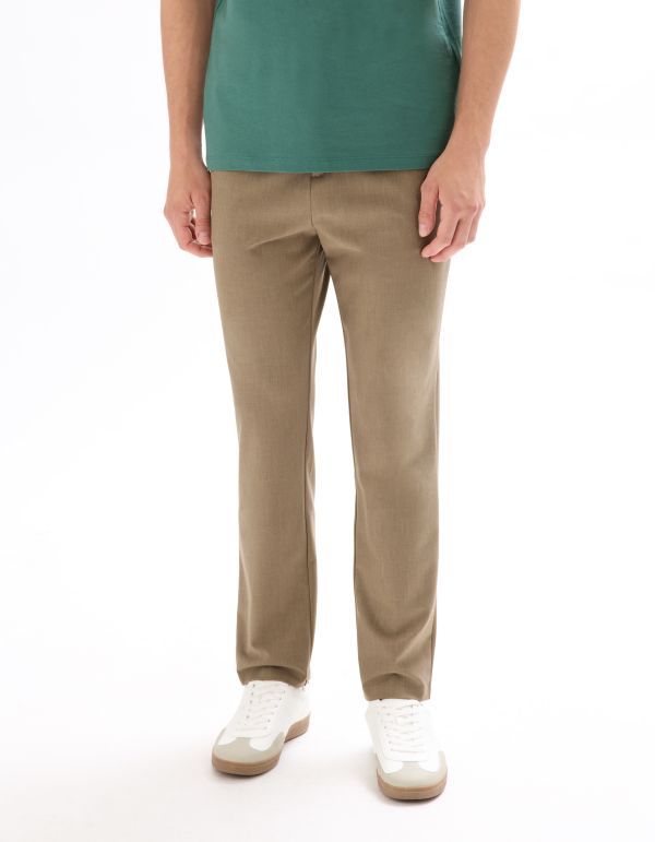 Pantalon 24H slim stretch - beige clair