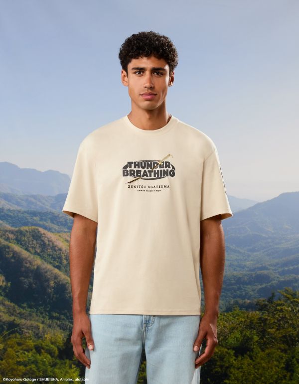 Demon Slayer - T-shirt beige