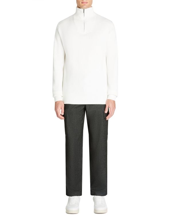 Pull col camionneur regular coton mélangé - écru