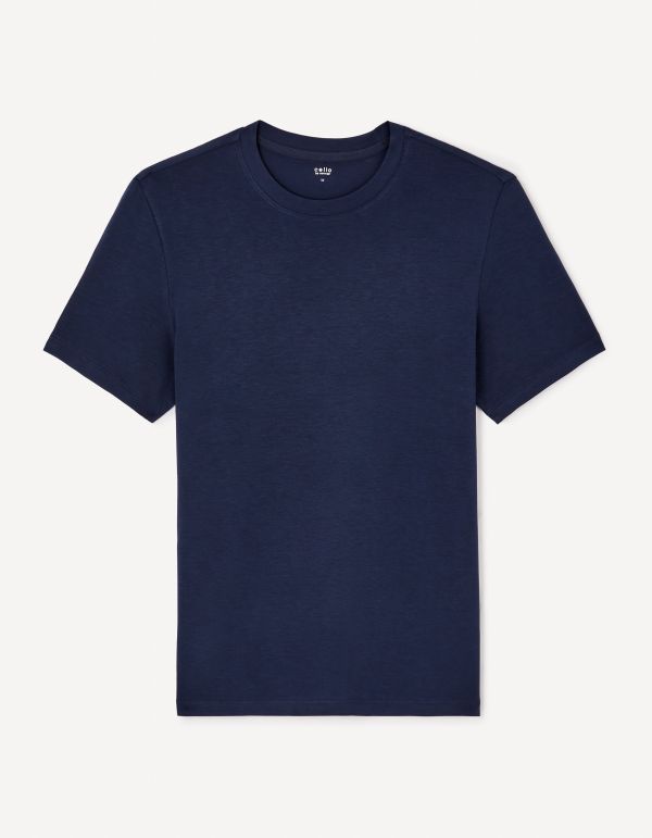 T-shirt col rond stretch - marine