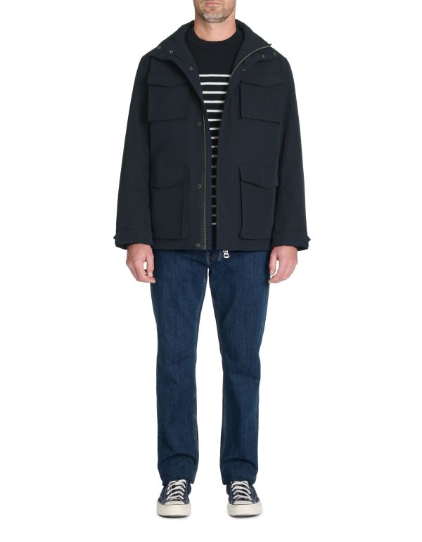 Parka col montant - marine