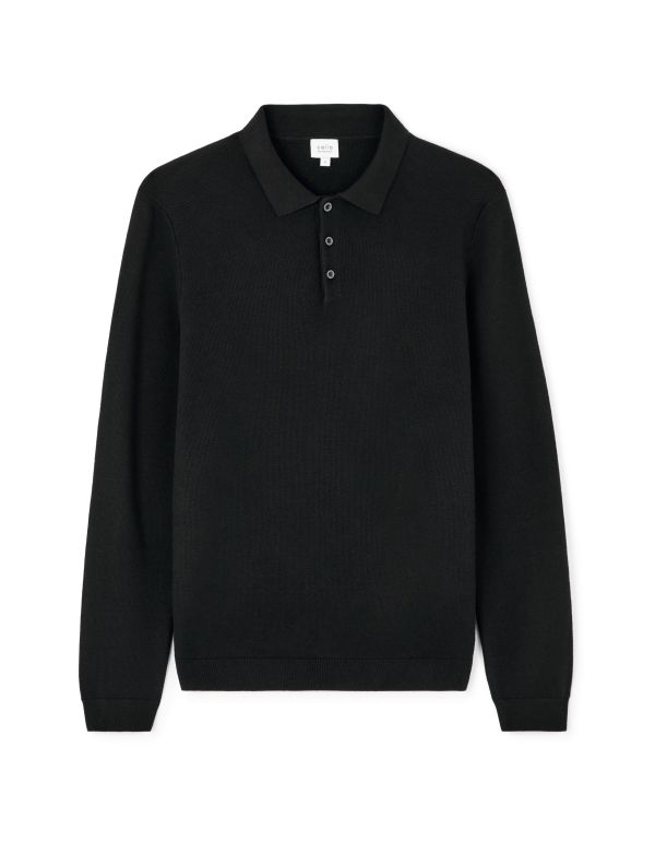 Polo col polo 100% coton - noir