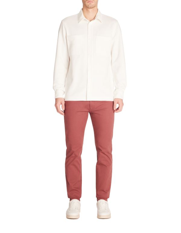 Surchemise overshirt casual coton stretch - blanc
