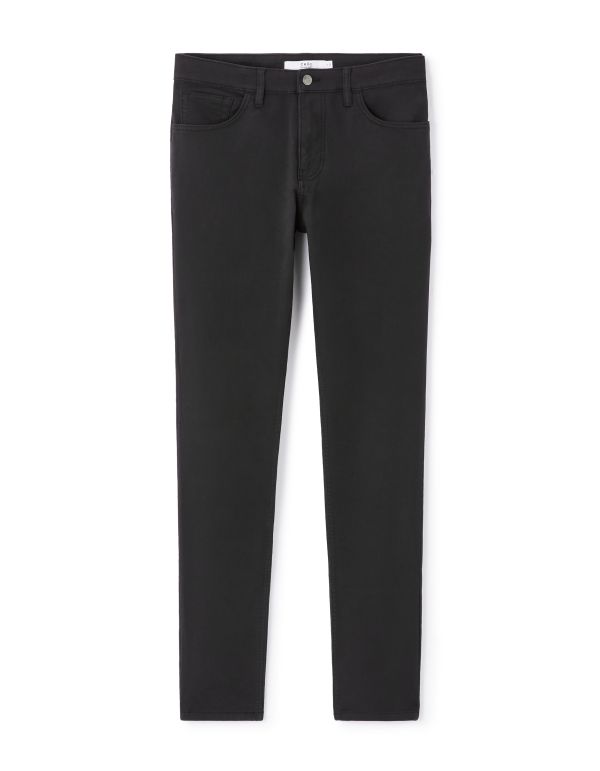 Pantalon slim 100% coton stretch - noir