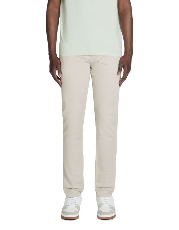 Pantalon slim 100% coton stretch - gris