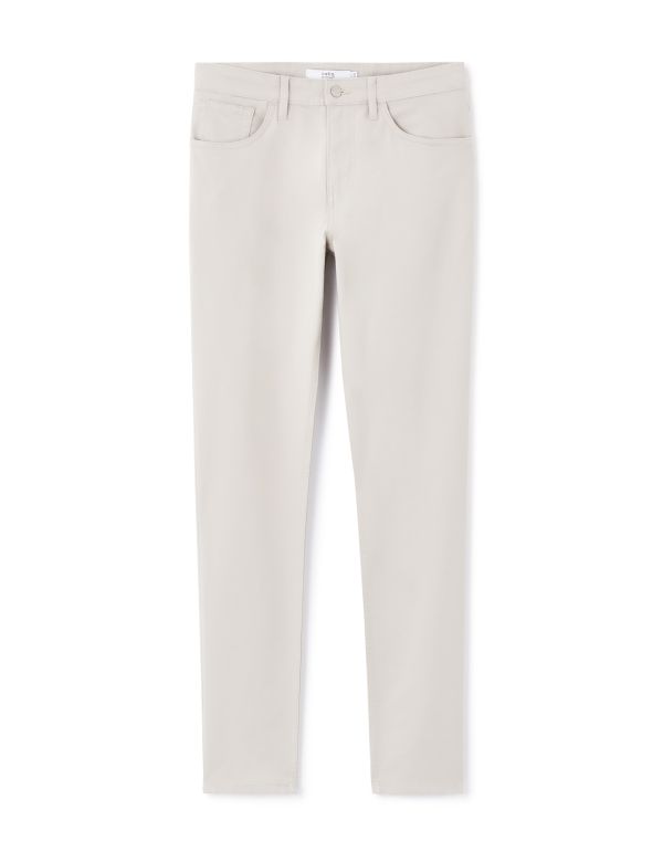 Pantalon slim 100% coton stretch - gris