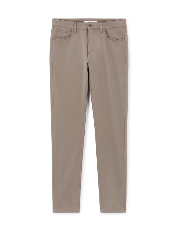 Pantalon slim - taupe