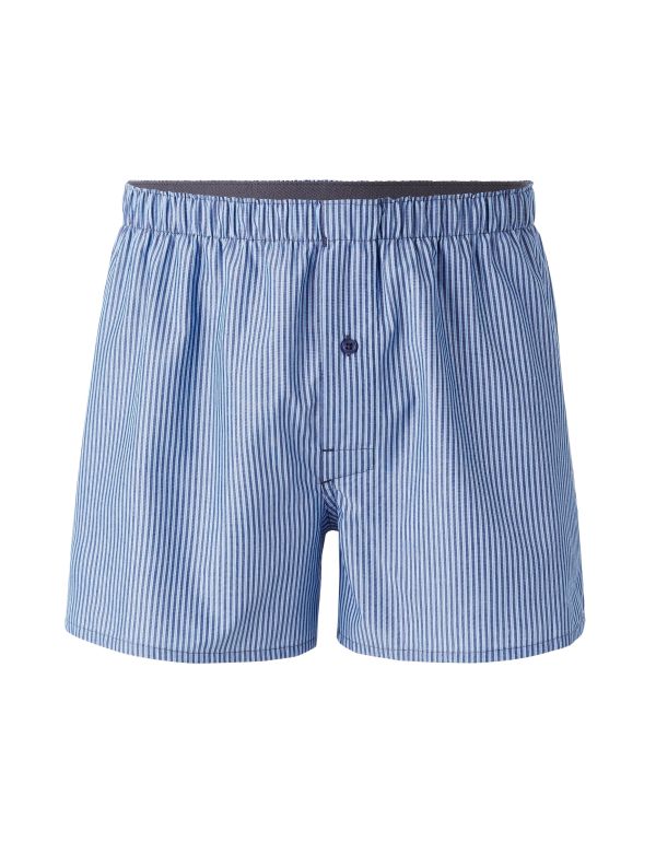 Caleçon 100% coton à rayures - gris