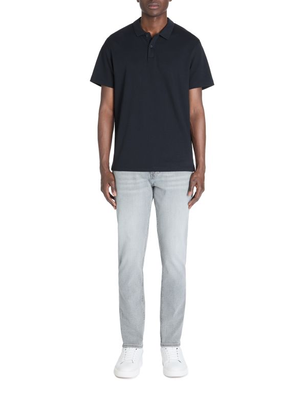 Polo regular coton mélangé - marine