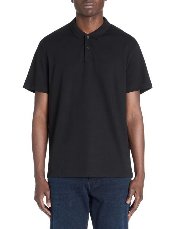 Polo regular coton mélangé - noir