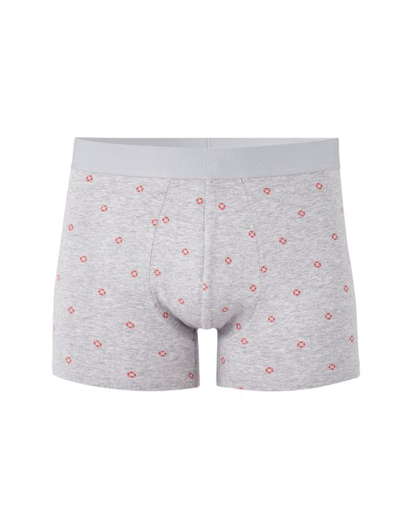 Boxer imprimé - gris chine