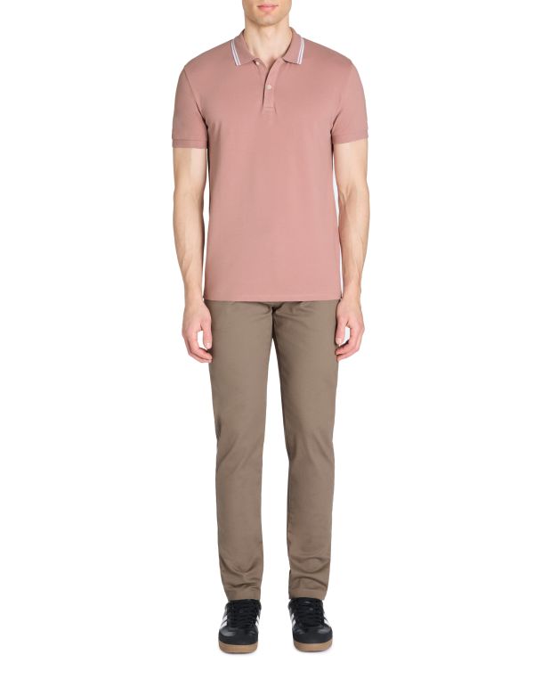 Polo slim coton stretch - rose