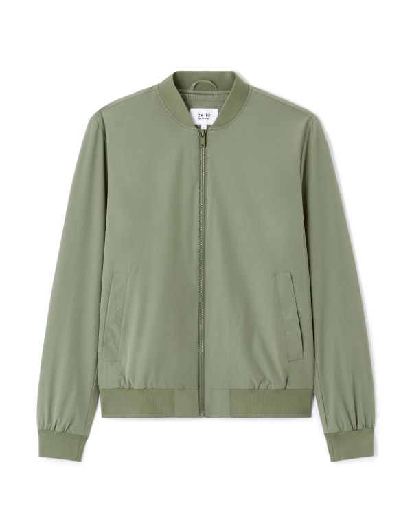 Veste col bomber - vert