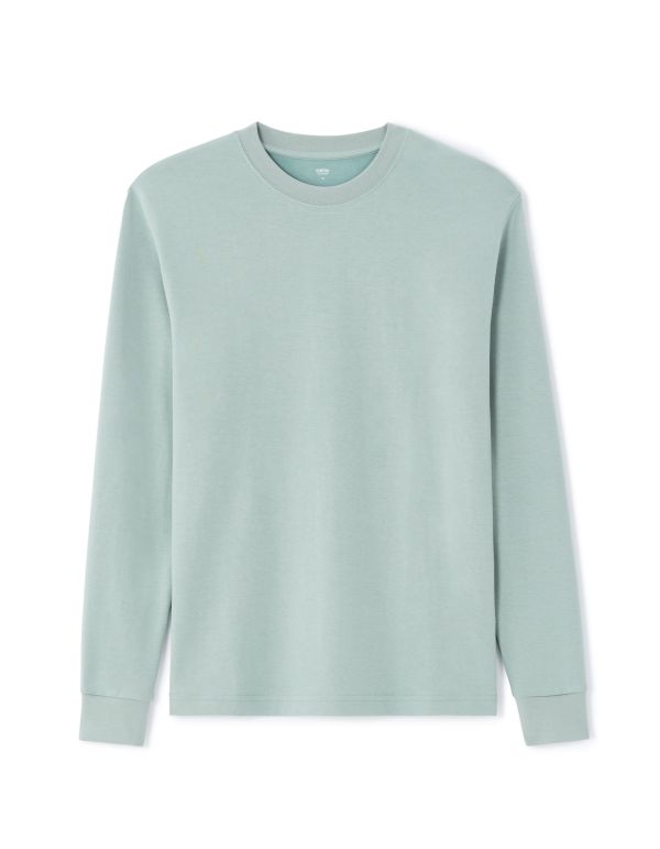 T-shirt oversize manches longues - bleu