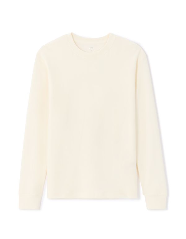 T-shirt oversize manches longues - écru