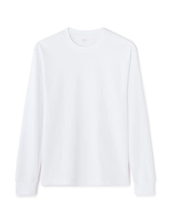 T-shirt oversize manches longues - blanc