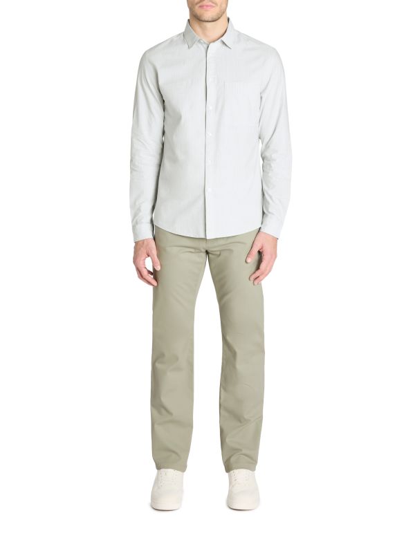 Chemise regular rayée 100% coton - vert