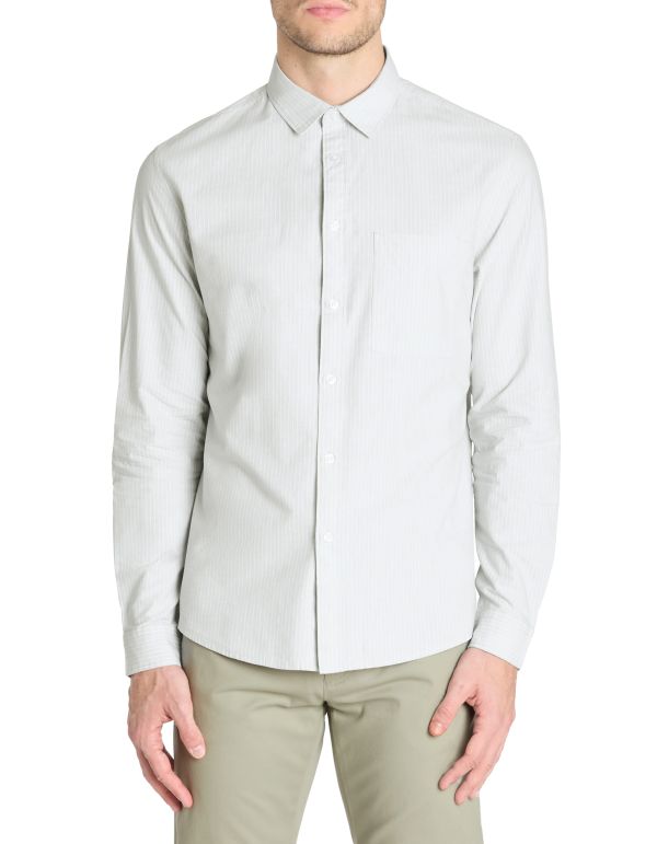 Chemise regular rayée 100% coton - vert