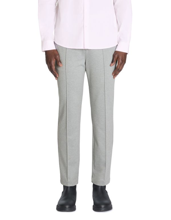 Pantalon straight stretch - gris