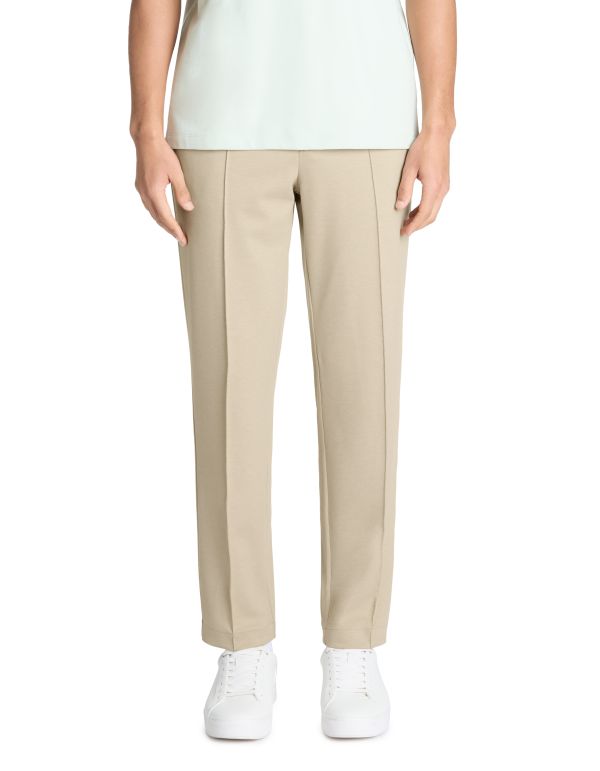 Pantalon straight stretch - beige