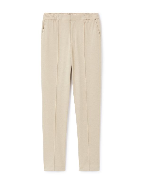 Pantalon straight stretch - beige
