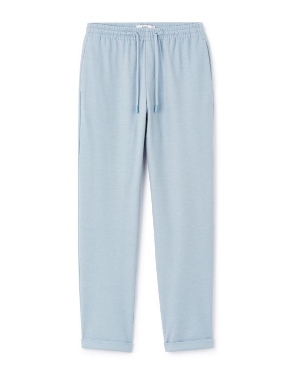 Pantalon slim 100% coton stretch - bleu clair