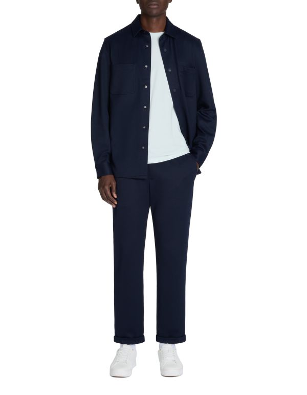 Pantalon slim coton stretch - marine