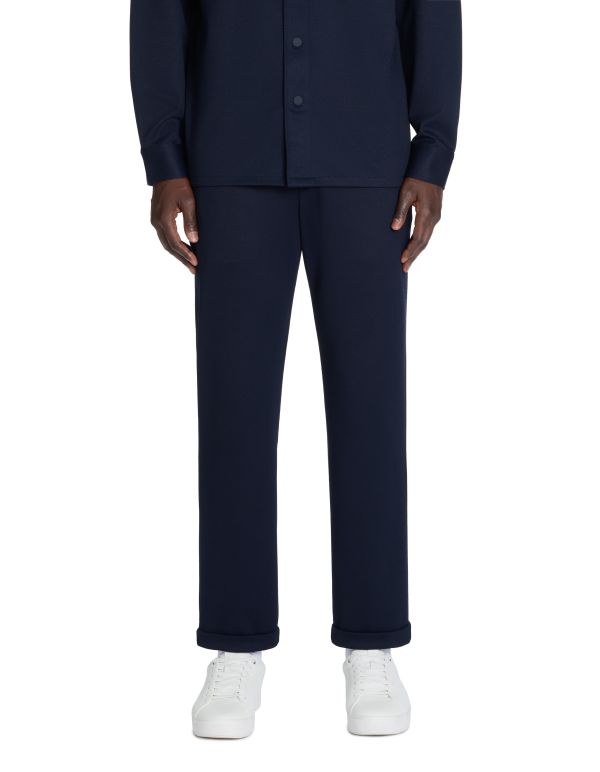 Pantalon slim coton stretch - marine