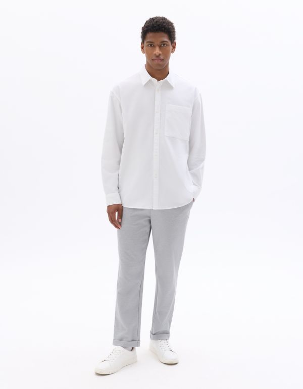 Pantalon 24H slim stretch 7/8e - gris clair