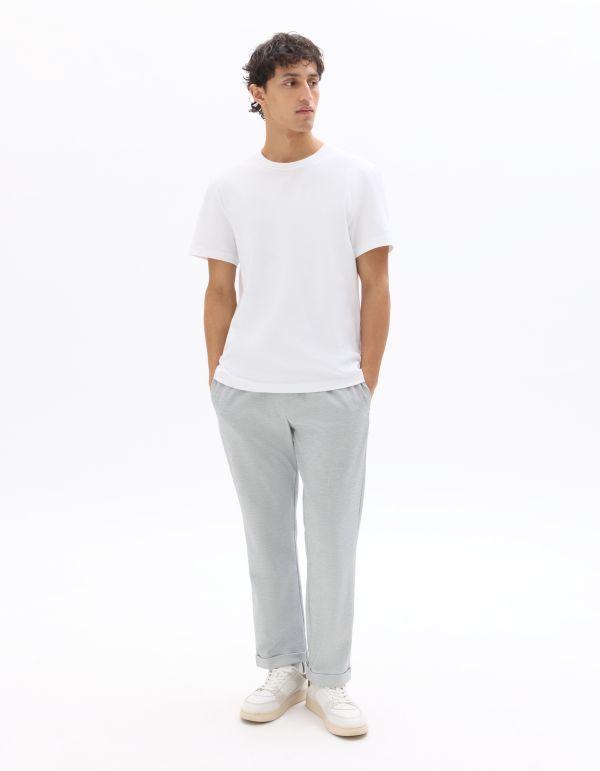 Pantalon 24H slim stretch 7/8e - bleu moyen