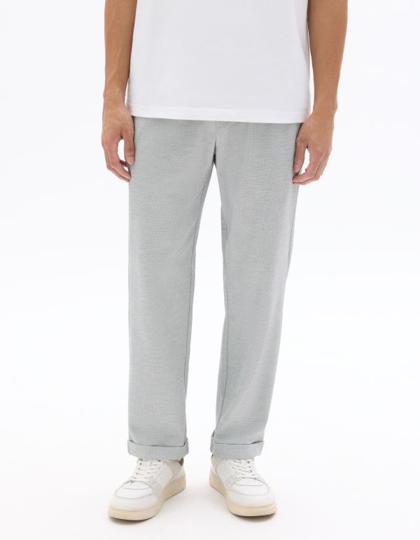 Pantalon 24H slim stretch 7/8e - bleu moyen