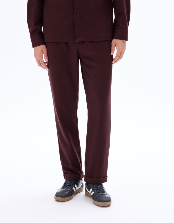 Pantalon 24H slim stretch - bordeaux foncé