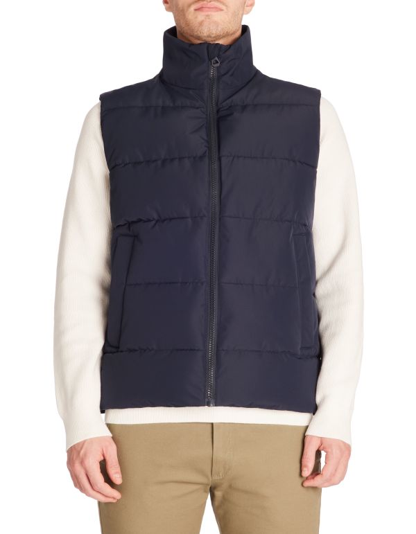 Doudoune sans manches col montant - marine