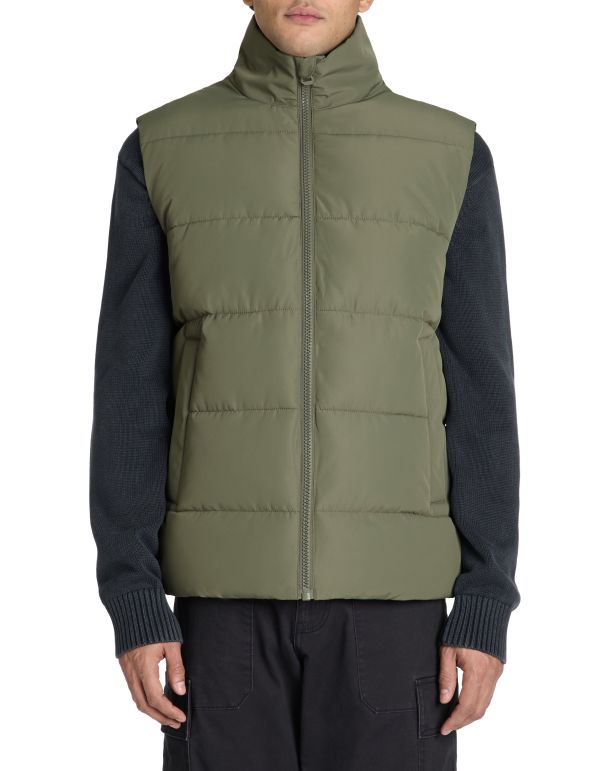 Doudoune sans manches col montant - vert