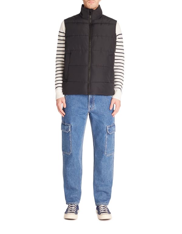 Doudoune sans manches col montant - noir