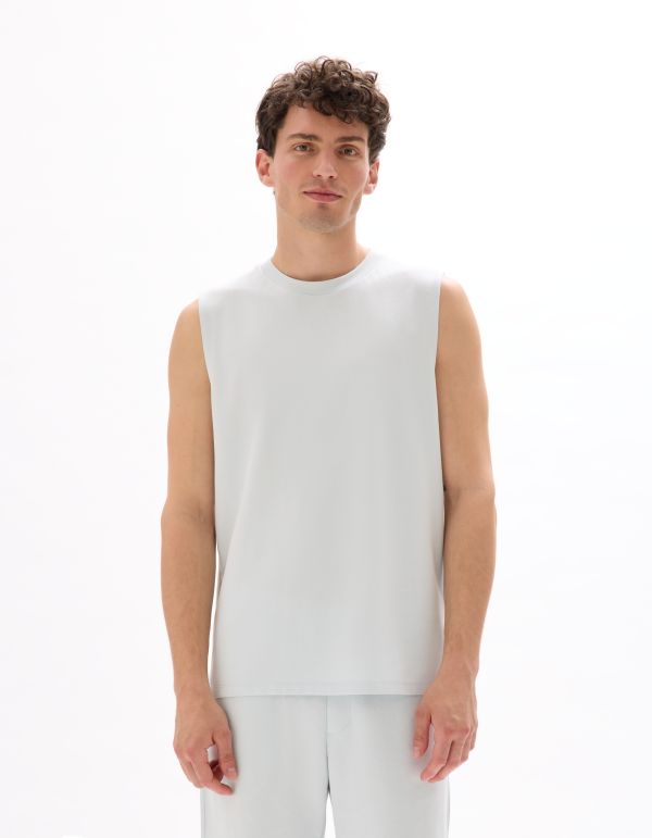 Débardeur regular uni - bleu clair