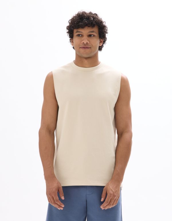 Débardeur regular uni - beige