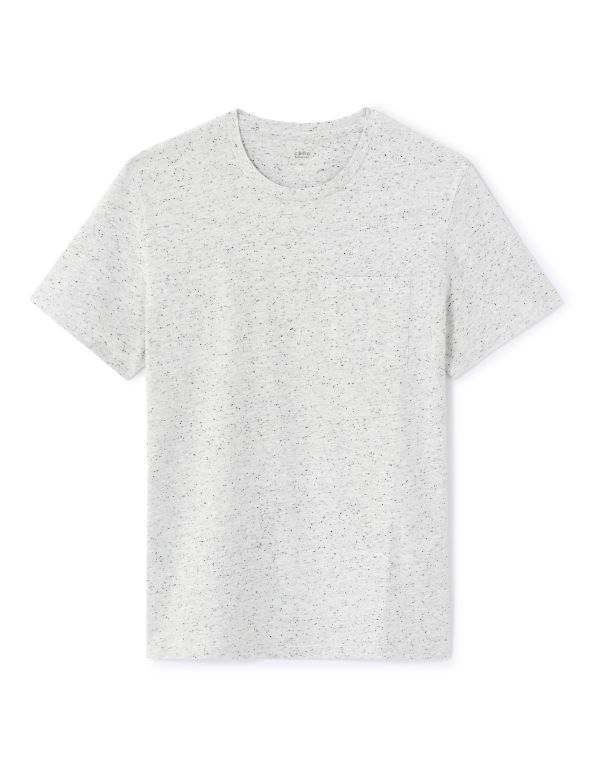 T-shirt straight col rond 100% coton - gris