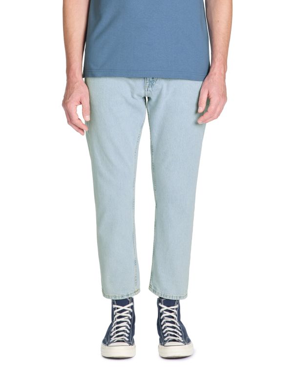 Jean relaxed 100% coton c85 - bleu clair