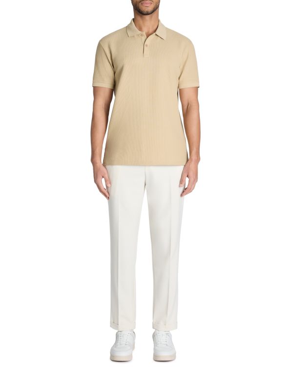 Polo regular 100% coton stretch - beige