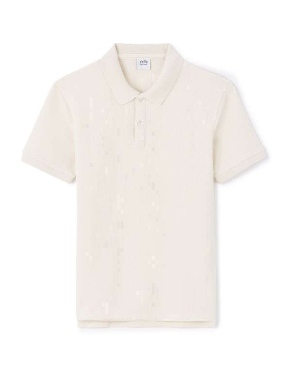 Polo regular 100% coton stretch - beige