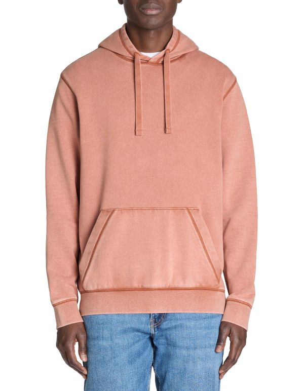 Sweat oversize capuche 100% coton - rouge