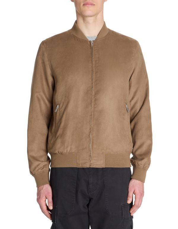 Veste col bomber - marron