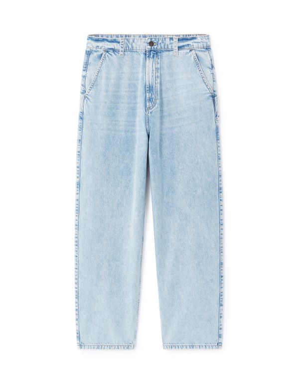 Jean skater 100% coton - bleu clair
