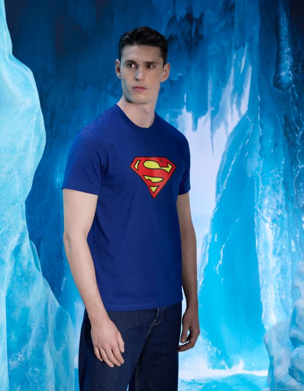 Superman - T-shirt bleu