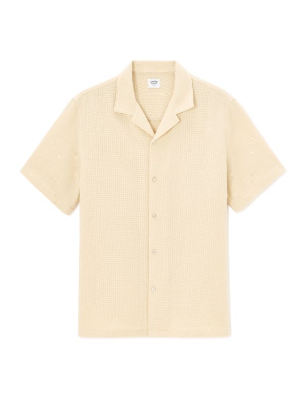 Chemisette regular slubbés 100% coton - beige