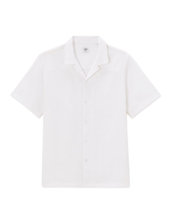 Chemisette regular slubbés 100% coton - blanc