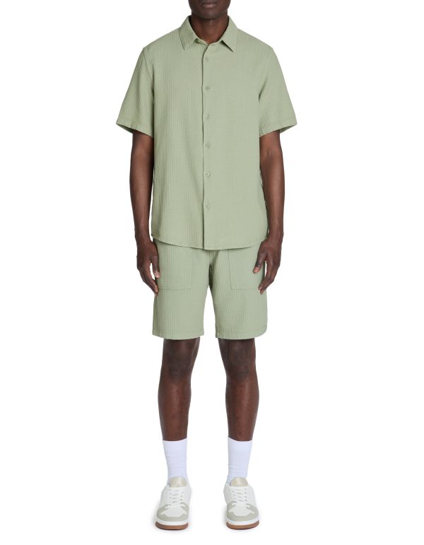 Chemisette regular gaufrée 100% coton - vert