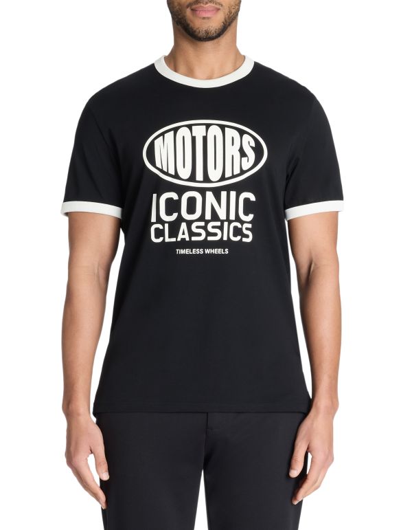 T-shirt straight col rond 100% coton - noir